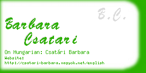 barbara csatari business card