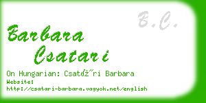 barbara csatari business card